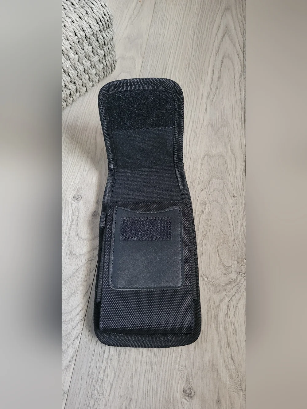 Black Clip-on Cellphone Carrier Holster with Belt Clip and Velcro Closure, 7